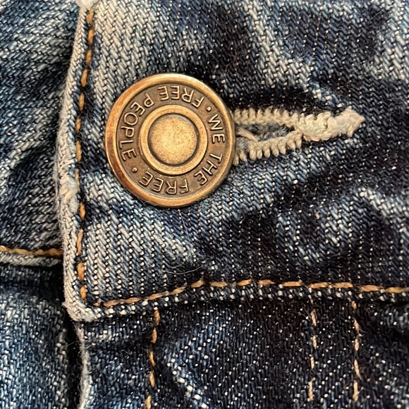 Free People High Rise Raw Hem Flare Jeans - Picture 9 of 9